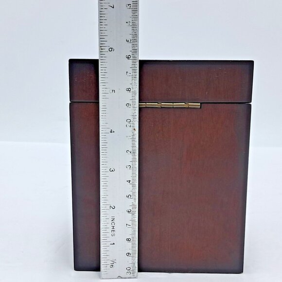 Solid Wood Playing Card Storage Box-Score Pad-Pencils-2 Decks of Cards-VTG - Picture 15 of 16